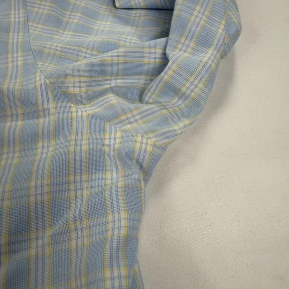 Brooks Brothers Dress Shirt Mens 16-34 Classic Fit Blue Yellow Supima Cotton - Picture 4 of 13